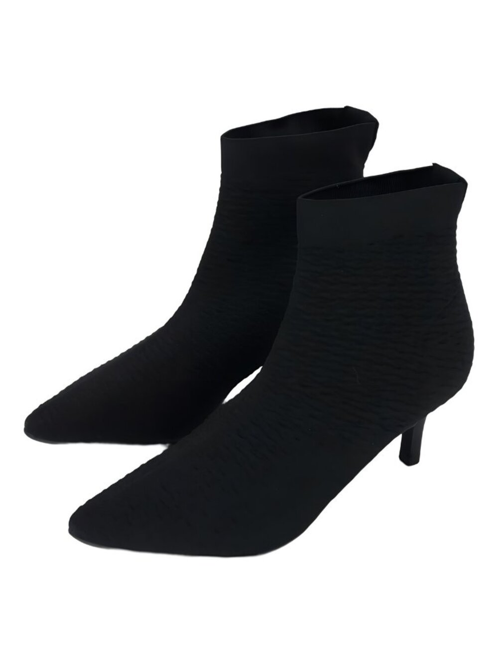Aerosoles Women's Editta Knit Kitten Heel Bootie Black Knit Size 8.5M - Picture 2 of 6